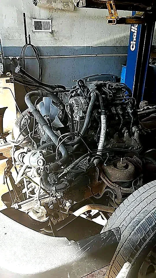 Engine removed
